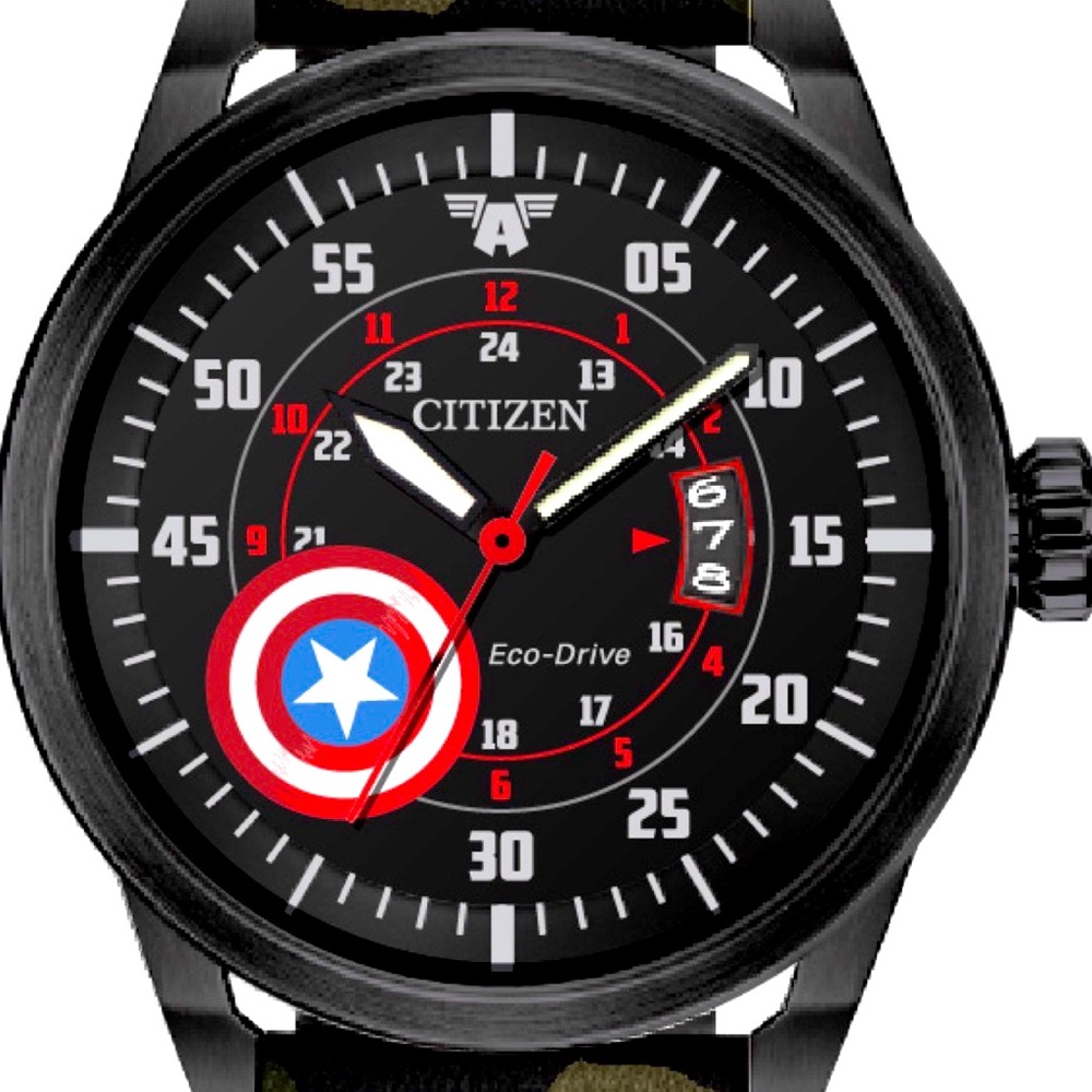 Marvel Black and Red Men's Watch by Citizen
